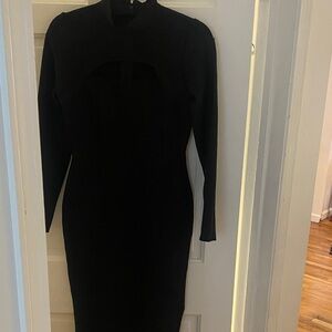 Elegant Black Long Sleeve Dress